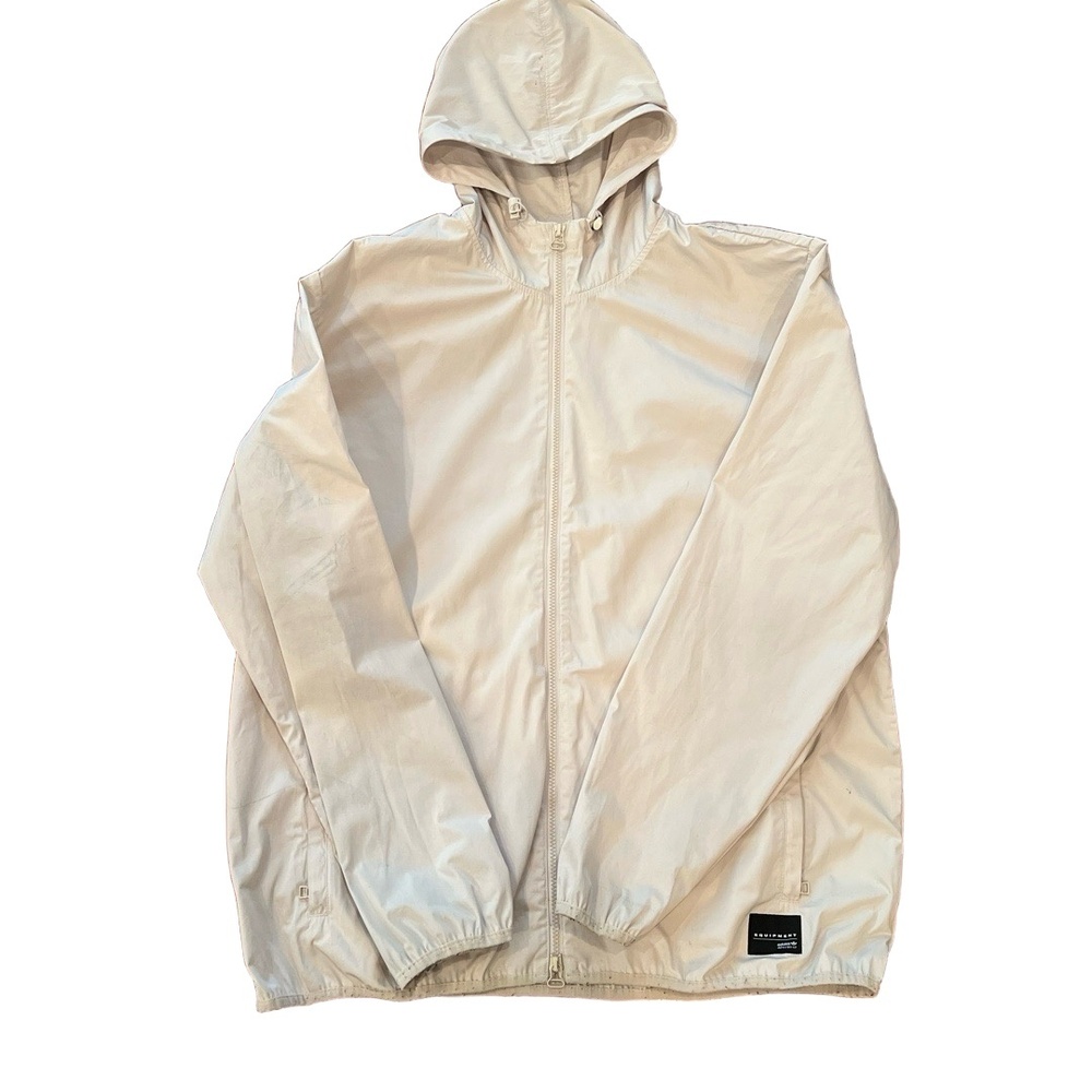 Adidas Equipment ADV/91-17 Rain Jacket Mens XL Cream Windbreaker‎ Lightweight